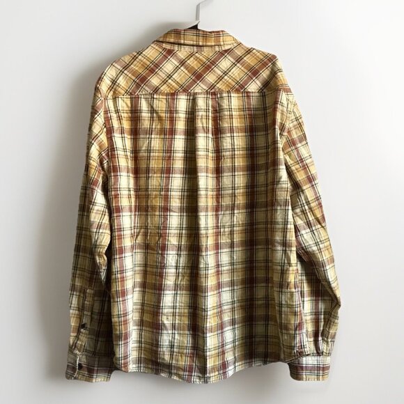 Katin Shirt Mens XL Yellow Bronze Fred Midweight Flannel Woven Button Up Outdoor - Picture 2 of 6